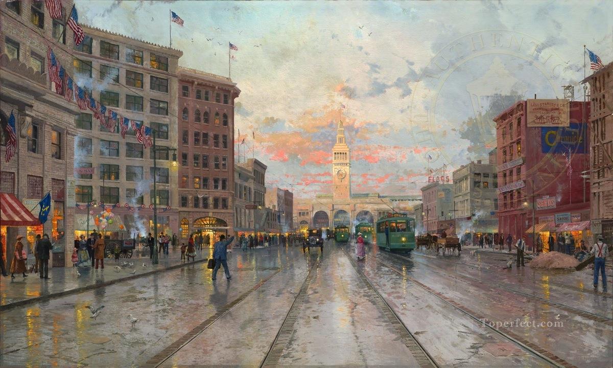 San Francisco 1909 TK cityscape Oil Paintings